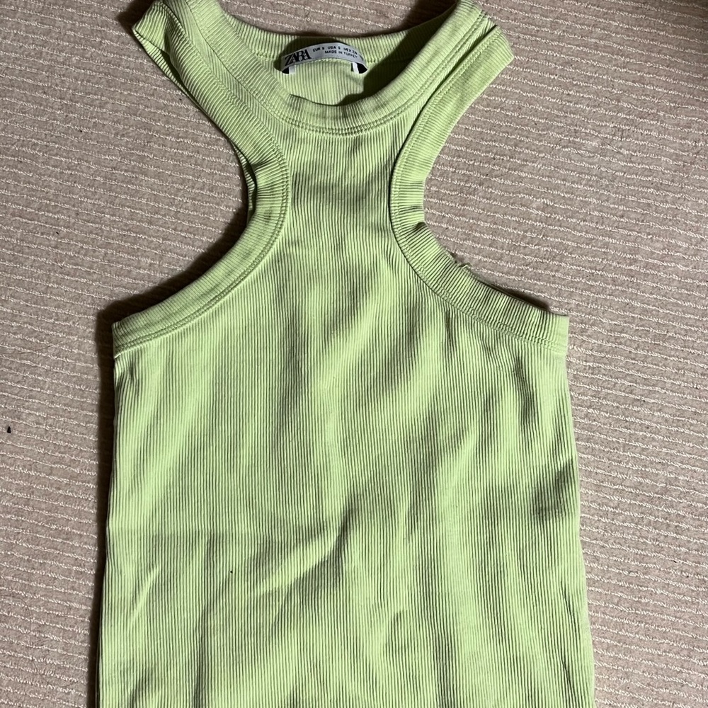 Zara mint green crop top